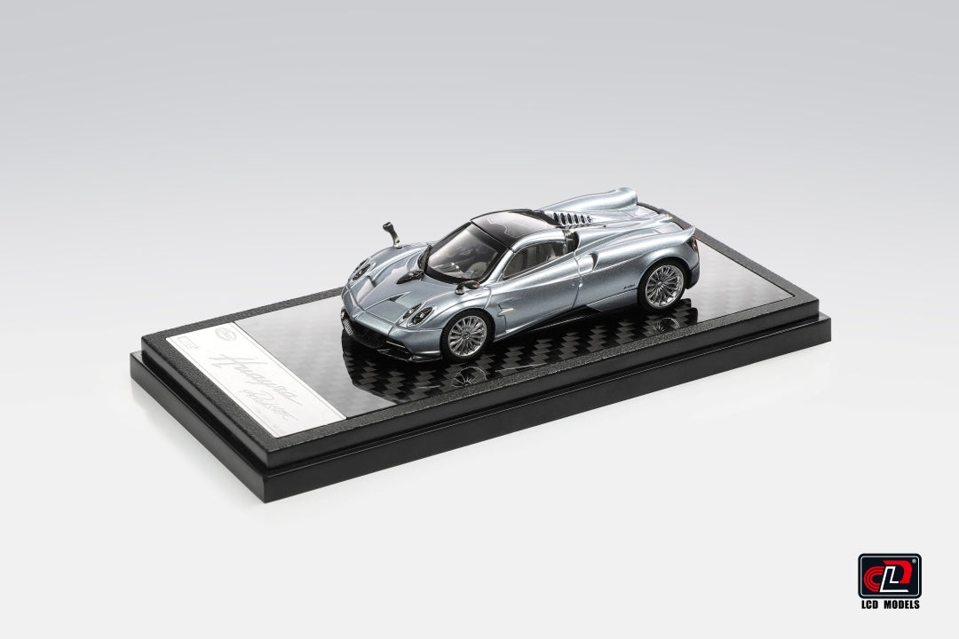 Premium scale diecast model car – *HEC 2026* Pagani Huarya Roadster, 1:64 Scale (Ice Blue) Collectible