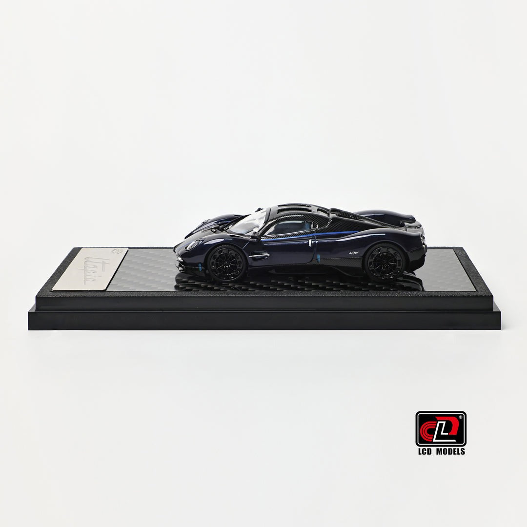 Pagani Utopia, 1:64 Scale (Blue with black carbon)