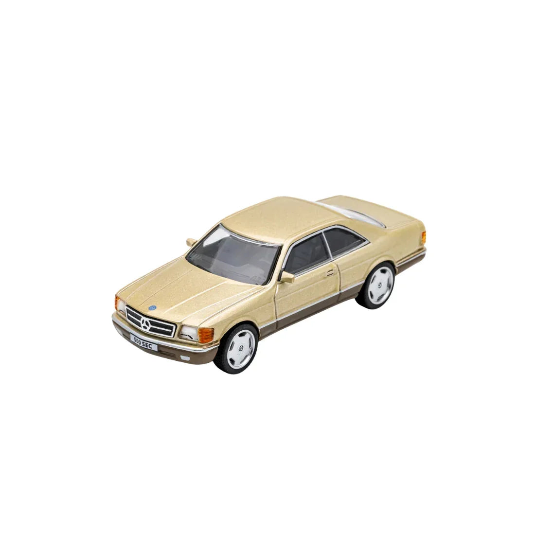 Premium scale diecast model car – *PRE-ORDER* Mercedes-Benz 500SEC, 1:64 Scale (Gold) Collectible