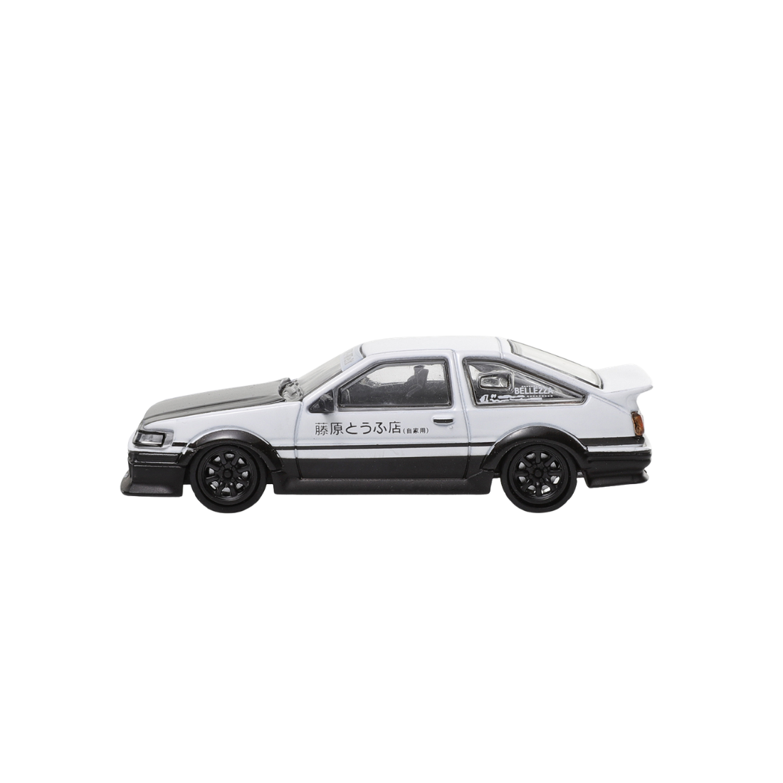Premium scale diecast model car – *PRE-ORDER* Toyota Corolla Levin GT-APEX (AE86) Panda (Black Hood), 1:64 Scale (Black & White) Collectible