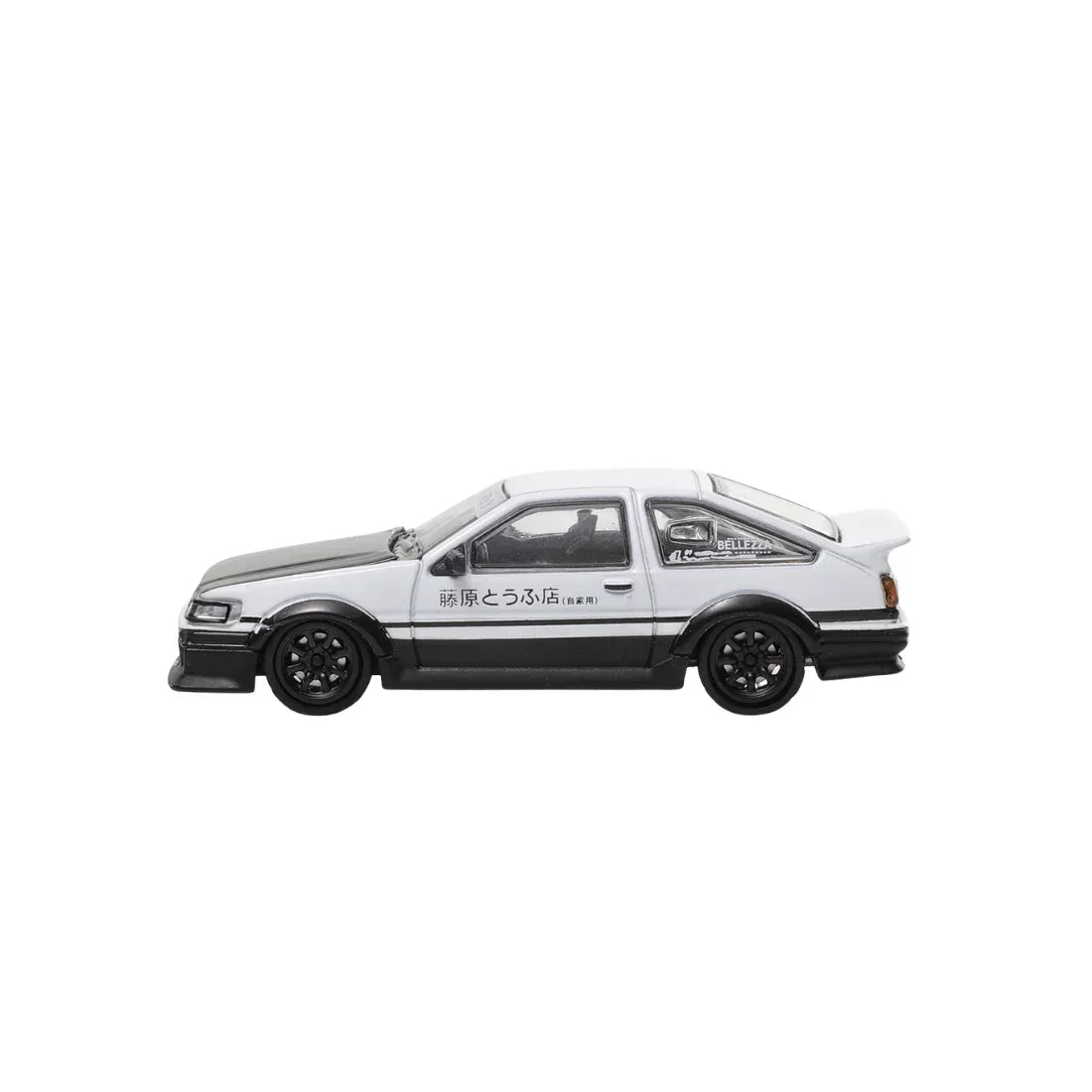 Premium scale diecast model car – *PRE-ORDER* Toyota Corolla Levin GT-APEX (AE86) Panda (Black Hood), 1:64 Scale (Black & White) Collectible