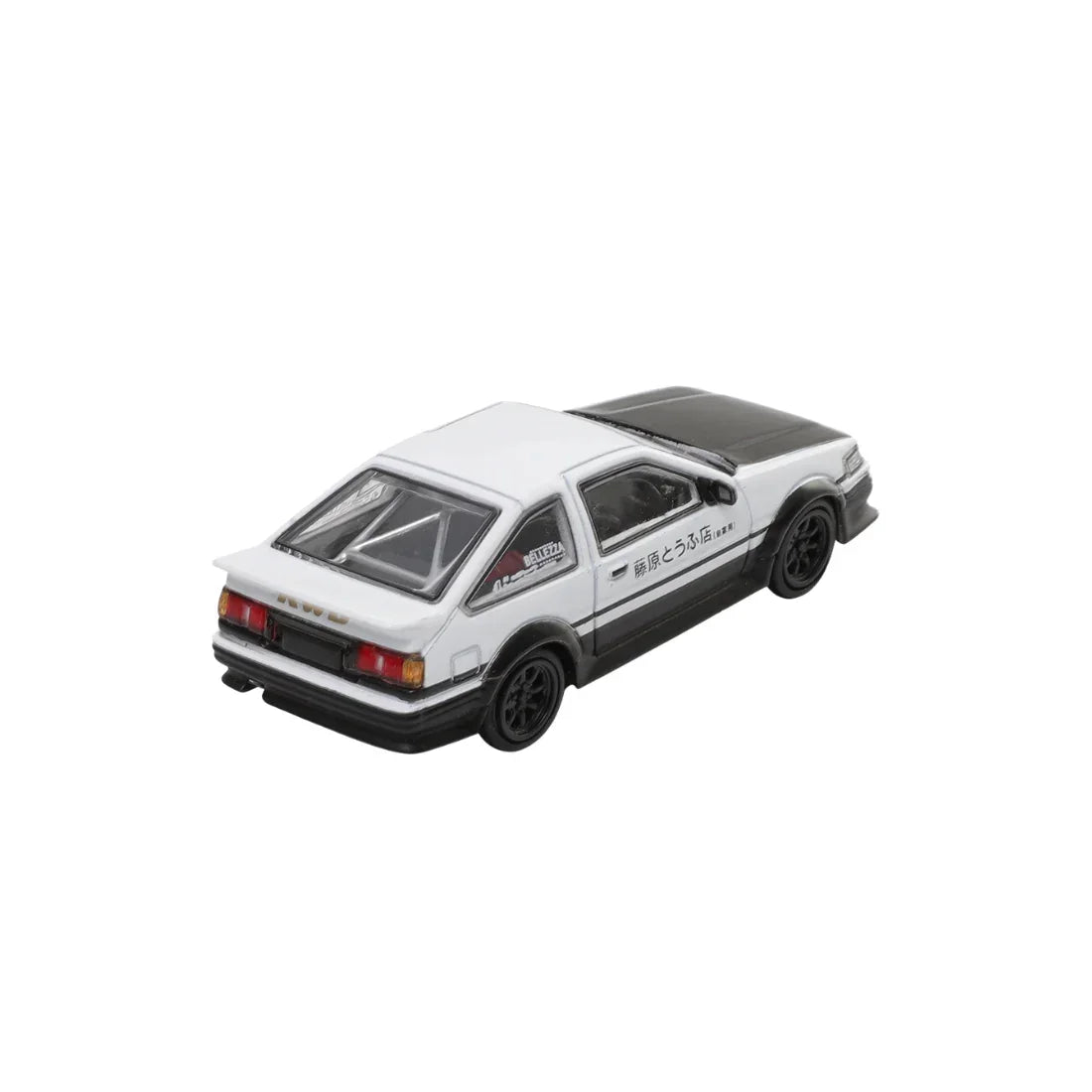 Premium scale diecast model car – *PRE-ORDER* Toyota Corolla Levin GT-APEX (AE86) Panda (Black Hood), 1:64 Scale (Black & White) Collectible
