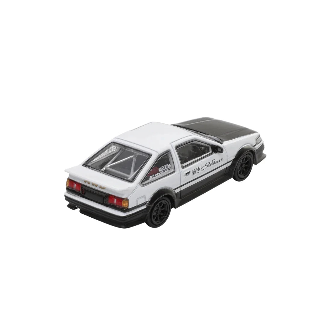 Premium scale diecast model car – *PRE-ORDER* Toyota Corolla Levin GT-APEX (AE86) Panda (Black Hood), 1:64 Scale (Black & White) Collectible