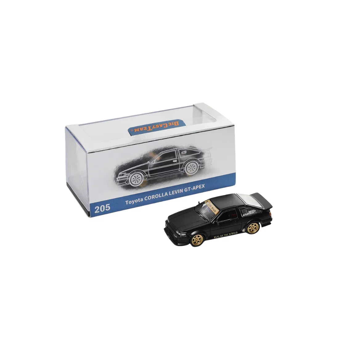 Premium scale diecast model car – *PRE-ORDER* Toyota Corolla Levin GT-APEX (AE86), 1:64 Scale (Black) Collectible