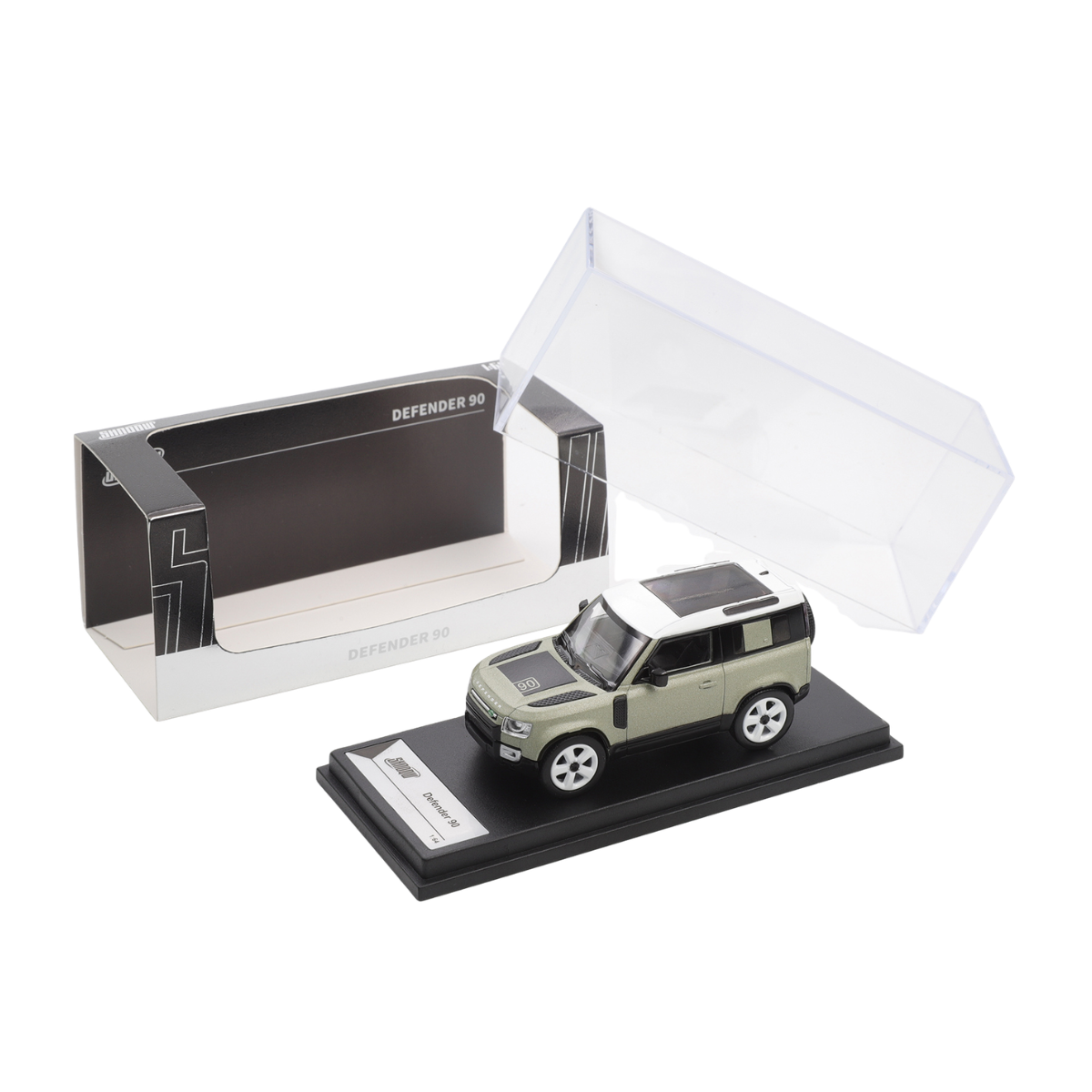 Premium scale diecast model car – Land Rover Defender 90, Scale 1:64 (Green) Collectible