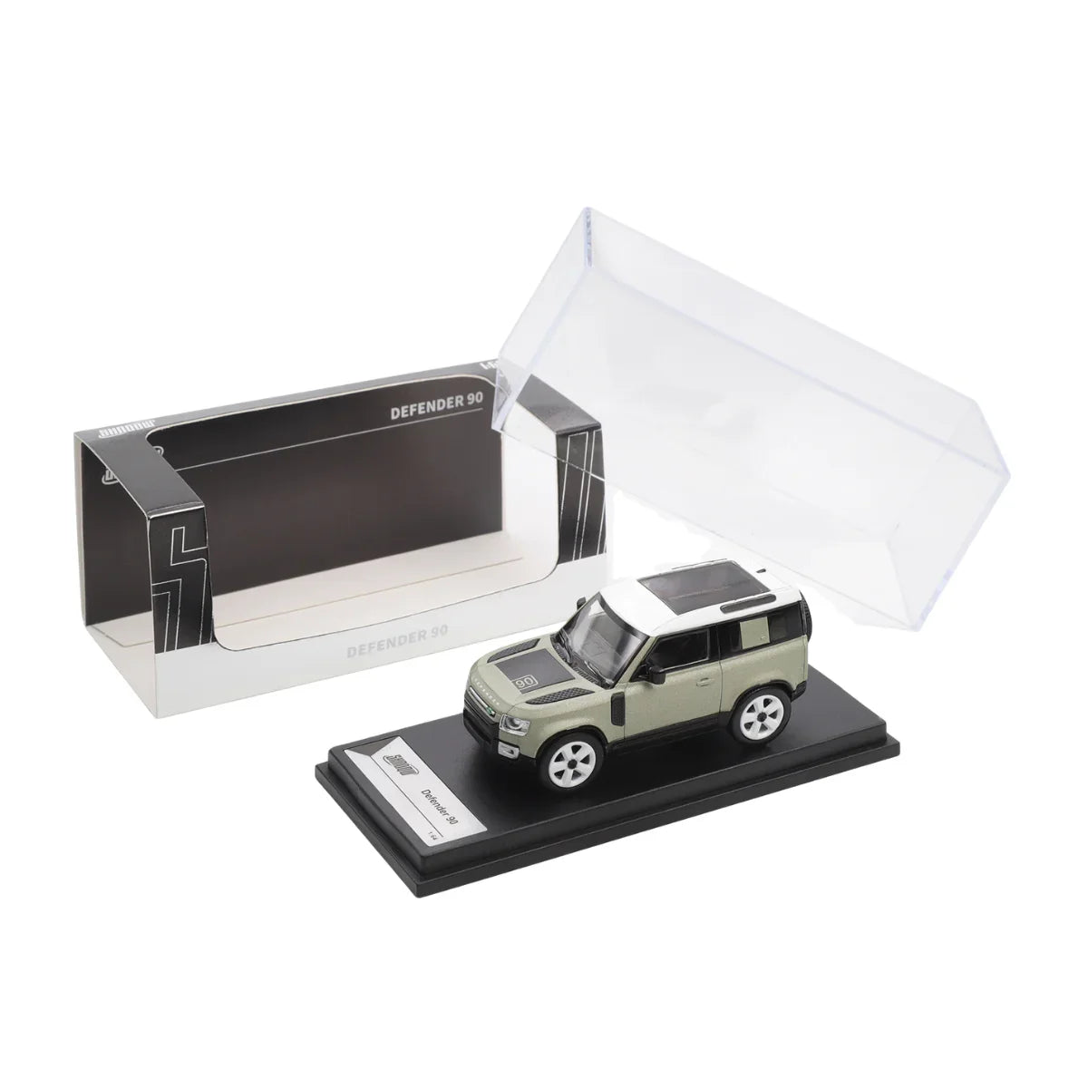 Premium scale diecast model car – Land Rover Defender 90, Scale 1:64 (Green) Collectible