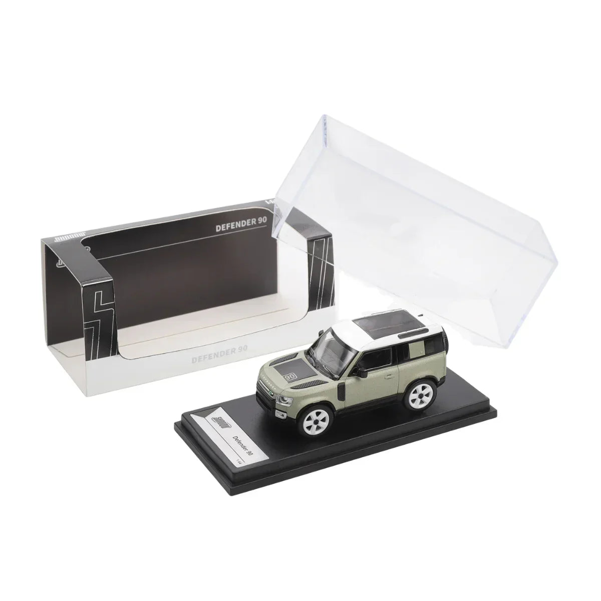 Premium scale diecast model car – Land Rover Defender 90, Scale 1:64 (Green) Collectible