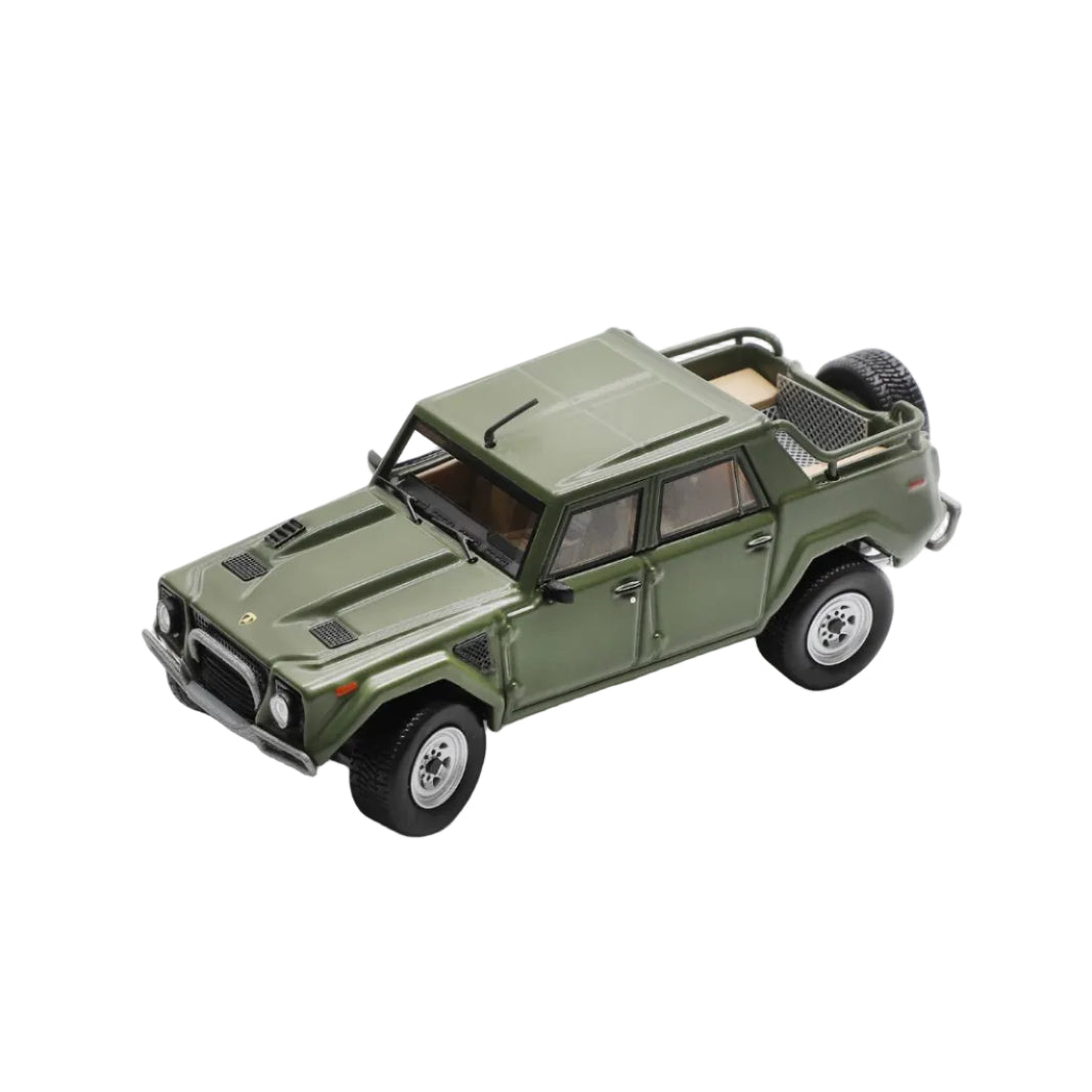Premium scale diecast model car – Lamborghini LM002 LHD, 1:64 Scale (Green) Collectible