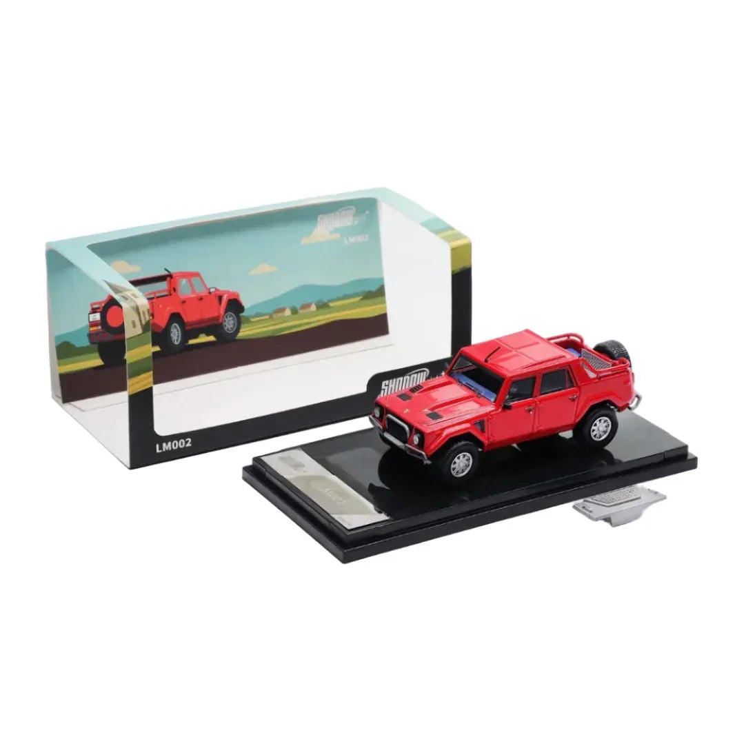 Premium scale diecast model car – Lamborghini LM002 LHD, 1:64 Scale (Red) Collectible