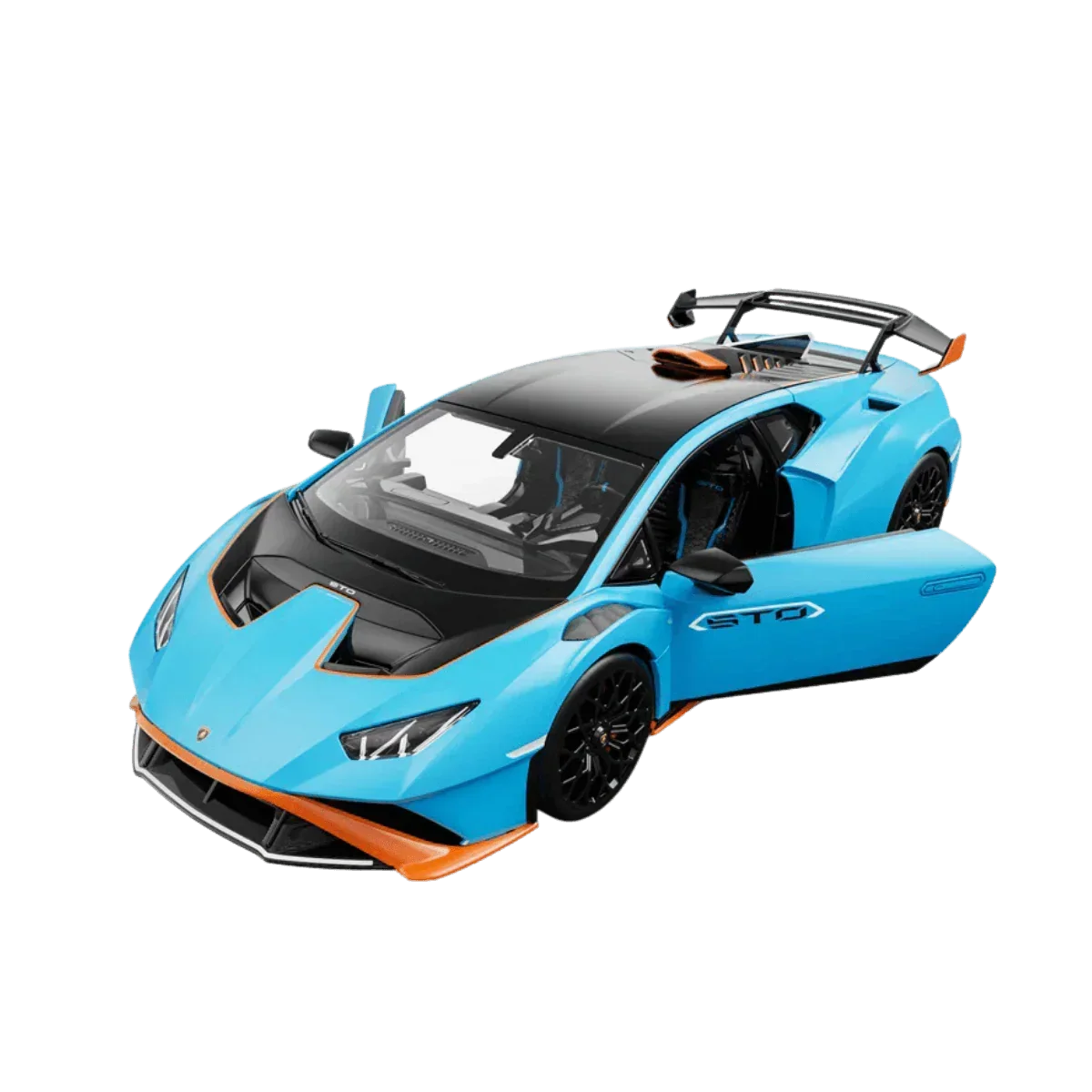 Premium scale diecast model car – Lamborghini Huracan STO, 1:18 Scale (Blue) Collectible