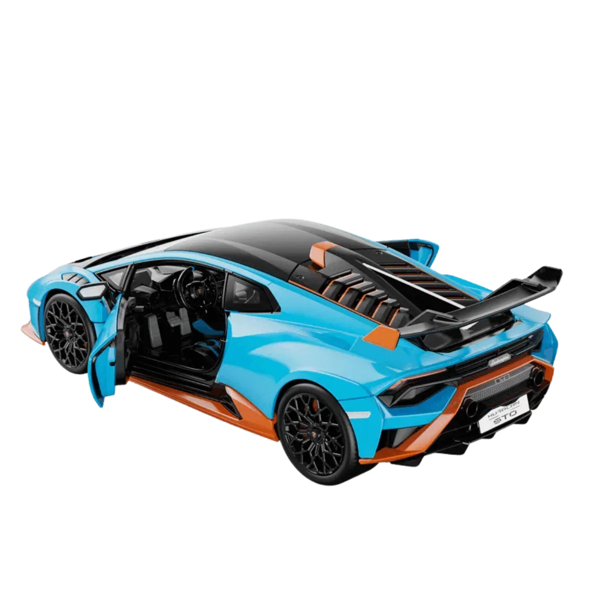 Premium scale diecast model car – Lamborghini Huracan STO, 1:18 Scale (Blue) Collectible