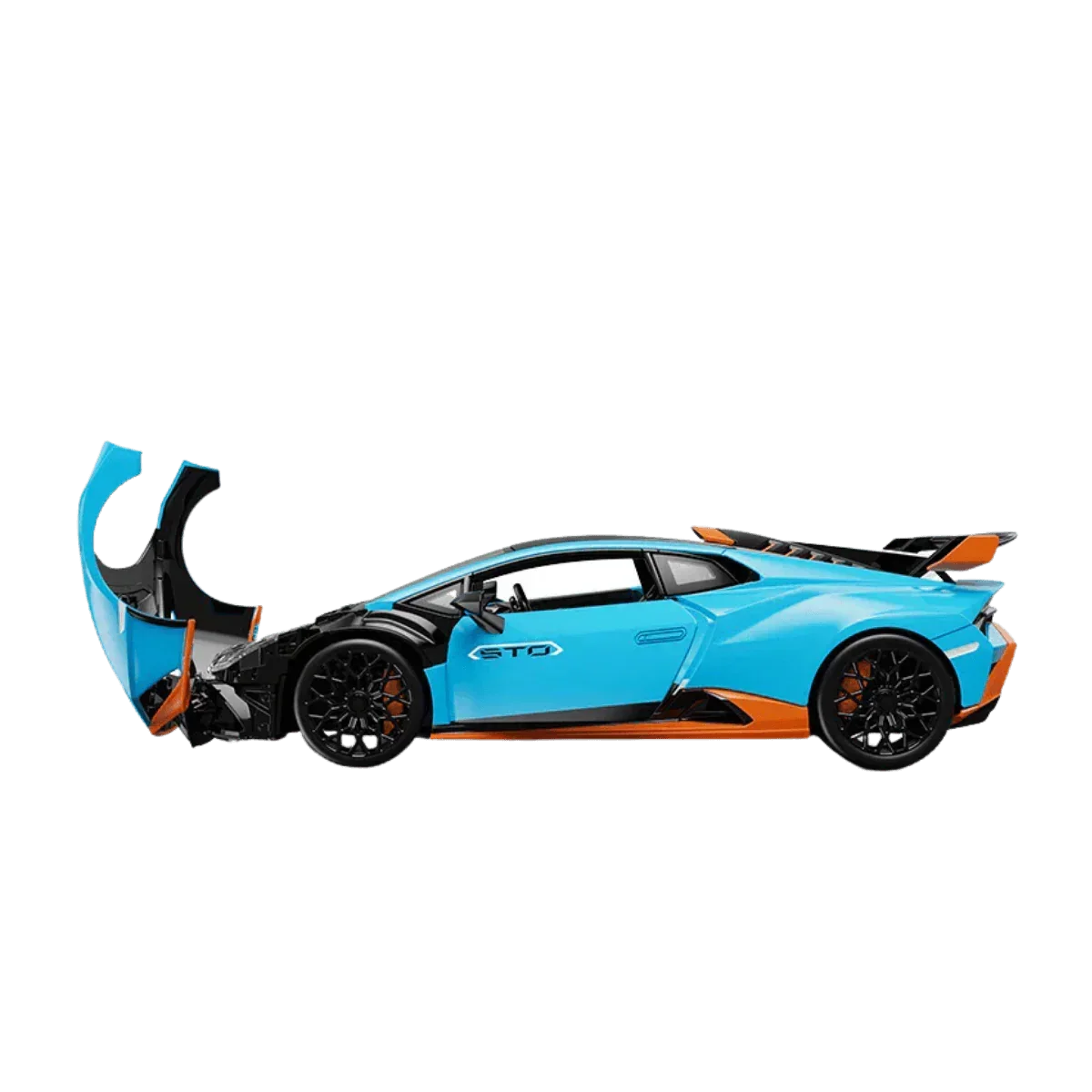 Premium scale diecast model car – Lamborghini Huracan STO, 1:18 Scale (Blue) Collectible