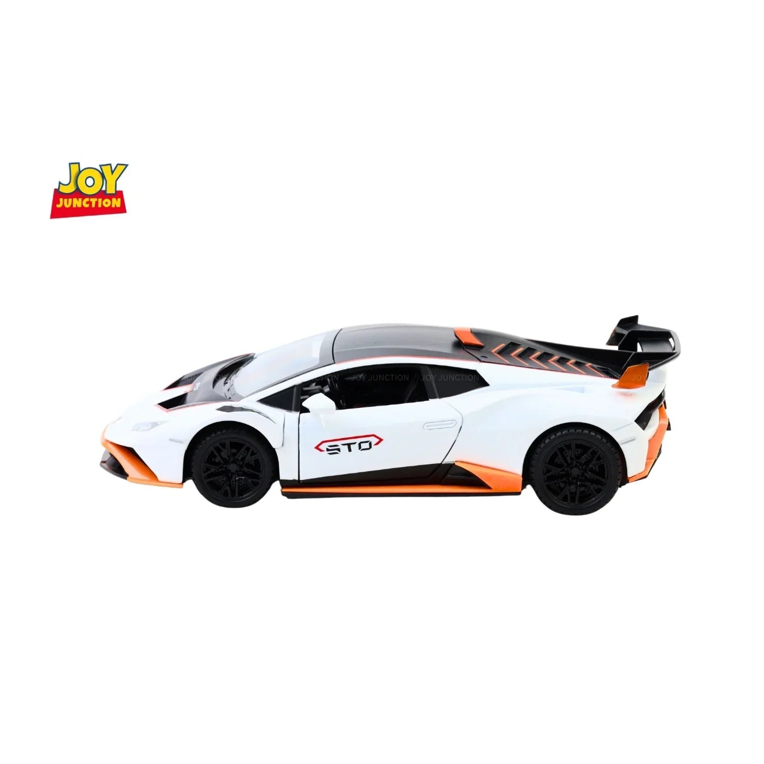 Premium scale diecast model car – Lamborghini Hurracan STO - Light, Sound with Openable Doors, 1:24 Scale (White) Collectible