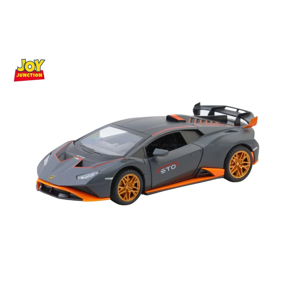 Lamborghini Hurracan STO - Light, Sound with Openable Doors, 1:24 Scale (Gray)