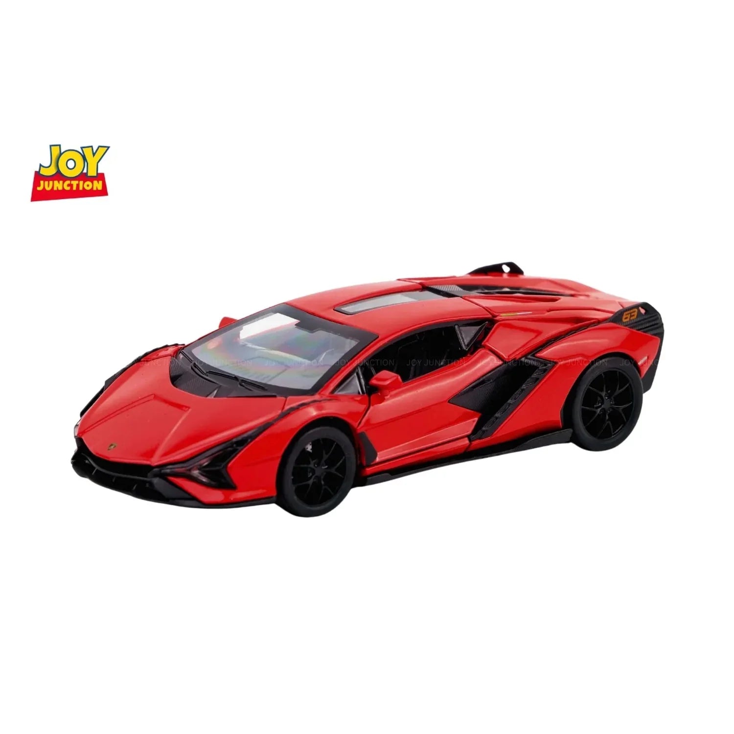 Premium scale diecast model car – Lamborghini Sian FKP 37 - Light, Sound with Openable Doors, 1:32 Scale (Red) Collectible