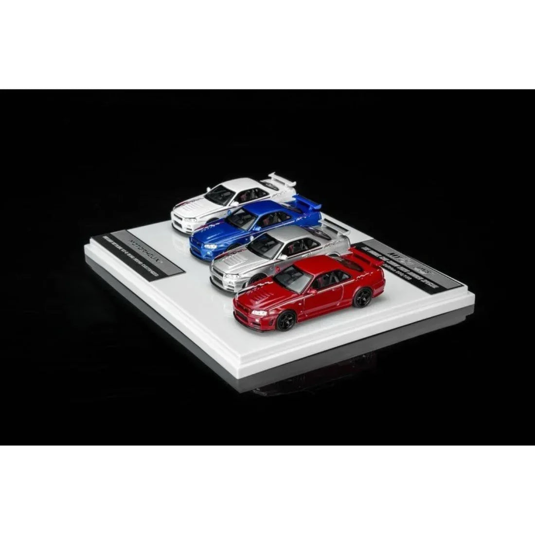 Premium scale diecast model car – *TMCS 2026* Nissan Skyline GT-R (R34) Nismo Customized Dinner Special Set, 1:64 Scale Collectible