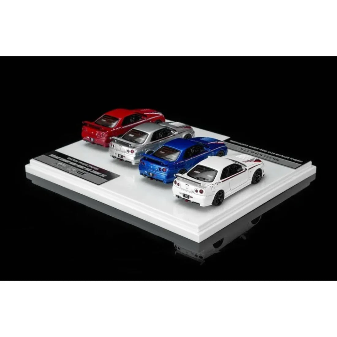 Premium scale diecast model car – *TMCS 2026* Nissan Skyline GT-R (R34) Nismo Customized Dinner Special Set, 1:64 Scale Collectible