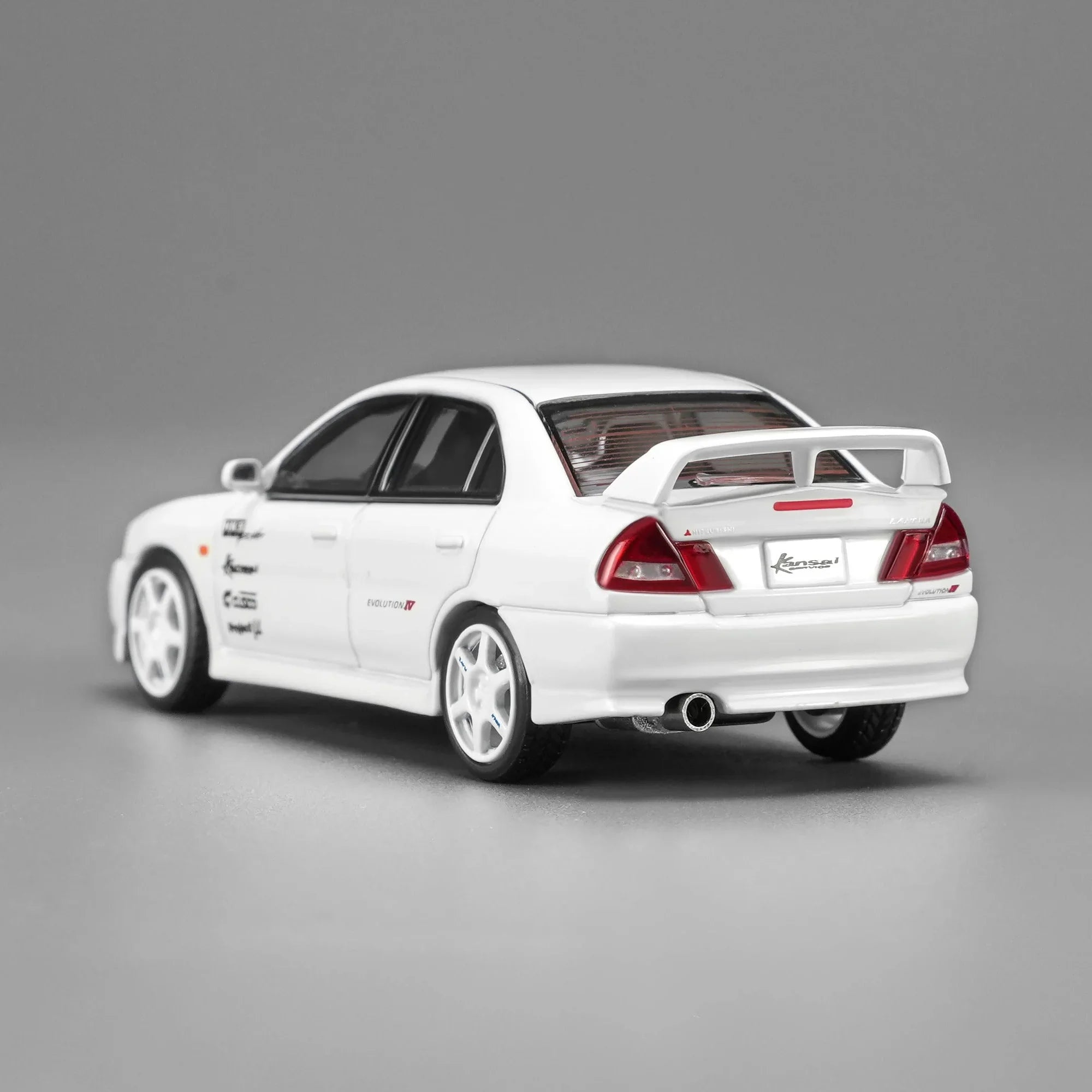 Mitsubishi Lancer Evolution IV GSR Kansai Livery, 1:64 Scale (White)