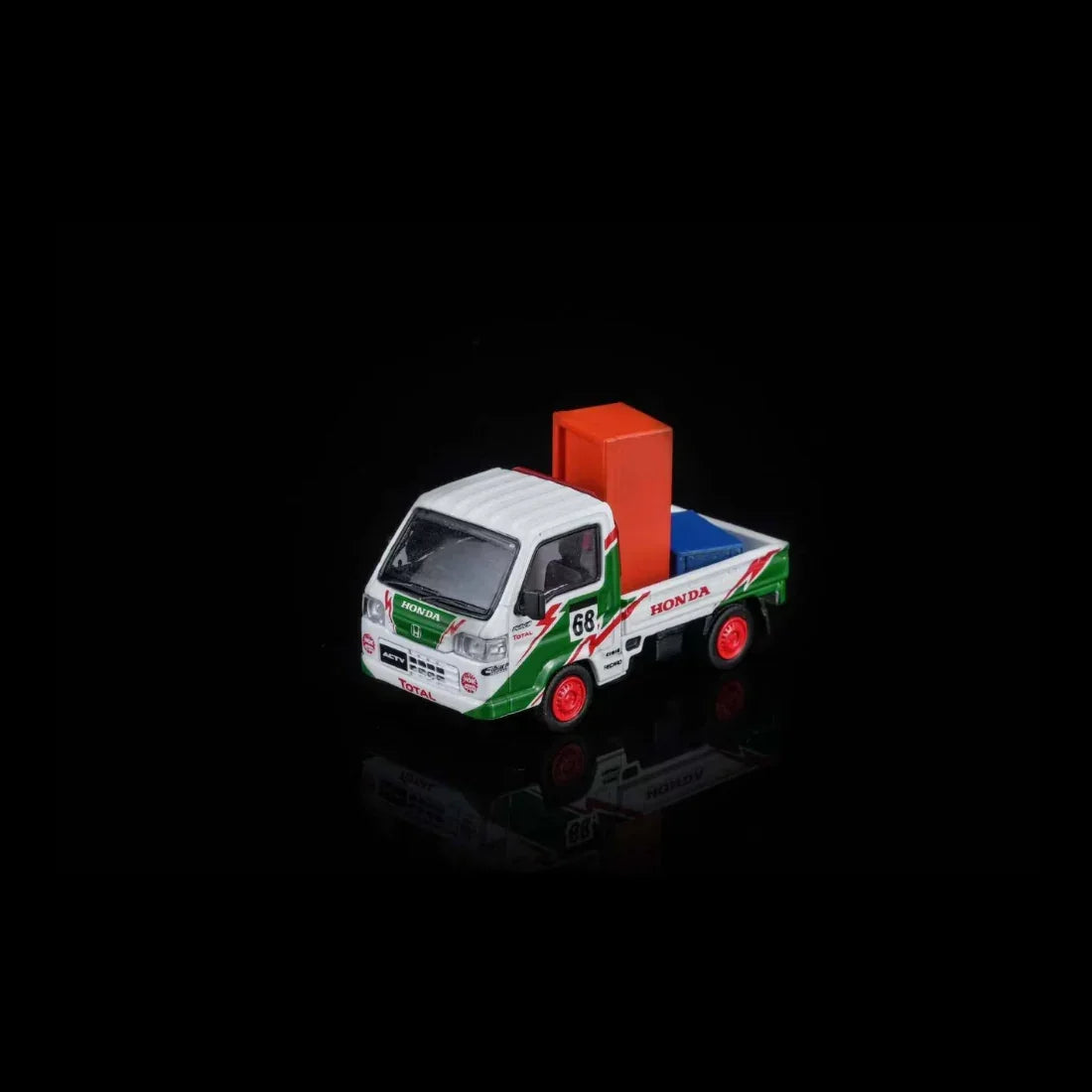 Premium scale diecast model car – *PRE-ORDER* Honda ACTY 4WD Customized Green & White Livery with Accessorries, 1:64 Scale Collectible