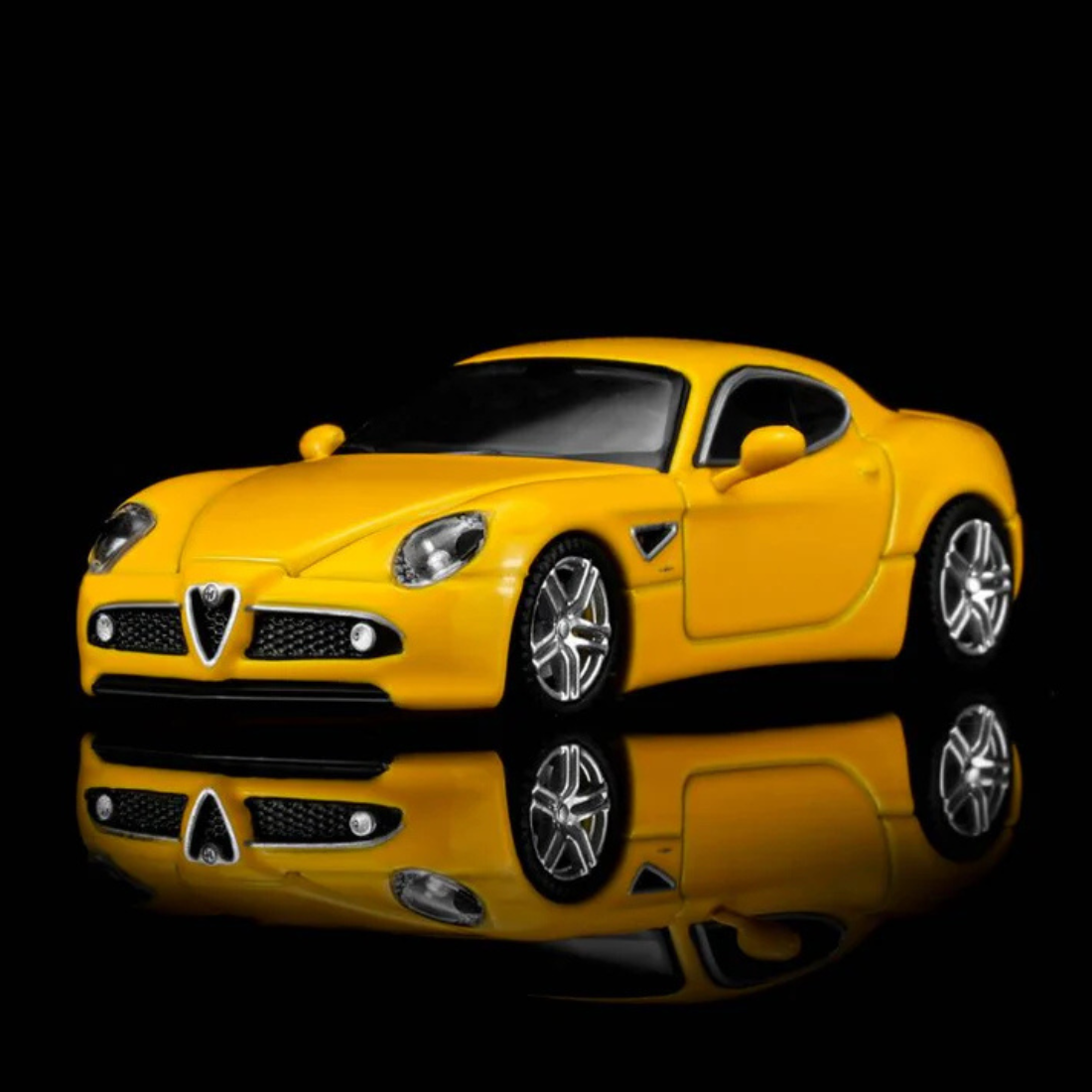 Premium scale diecast model car – *PRE-ORDER* Alfa Romeo 8C Competizione 2008 Giallo Mica, 1:64 Scale Collectible
