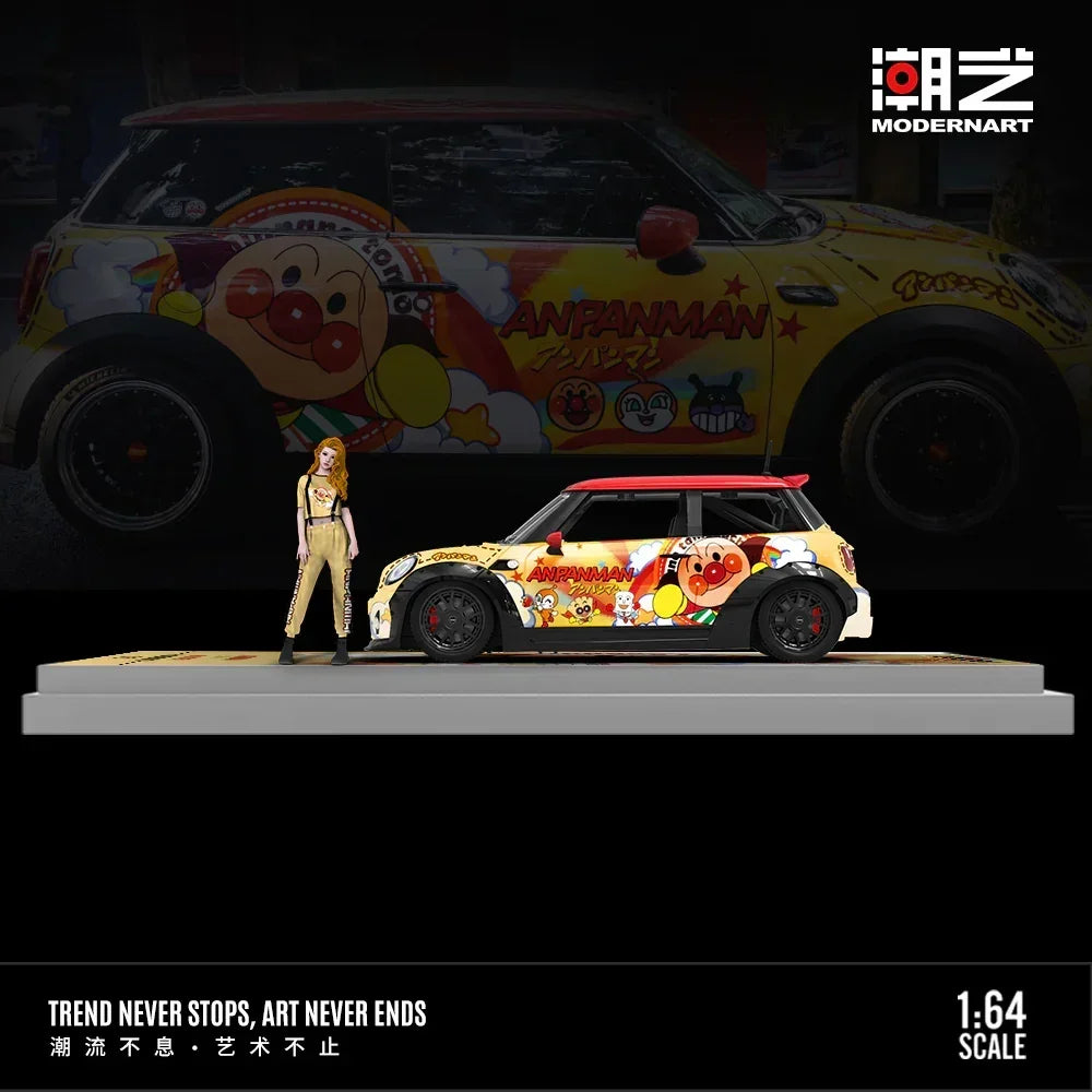 Premium scale diecast model car – *PRE-ORDER* MD-BMW MINI-Anpanman-Doll Gift Box Edition, 1:64 Scale Collectible