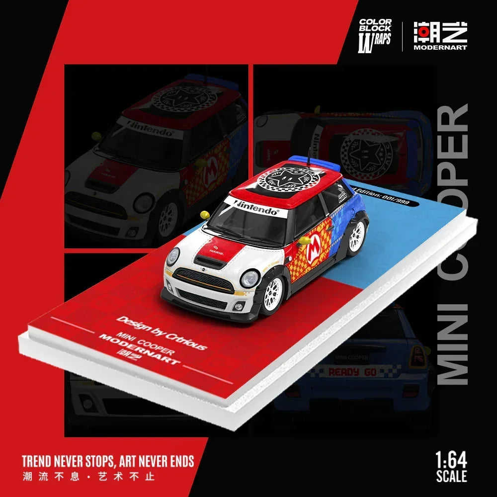 Premium scale diecast model car – *PRE-ORDER* MD-BMW MINI-Mario-Regular Edition, 1:64 Scale Collectible