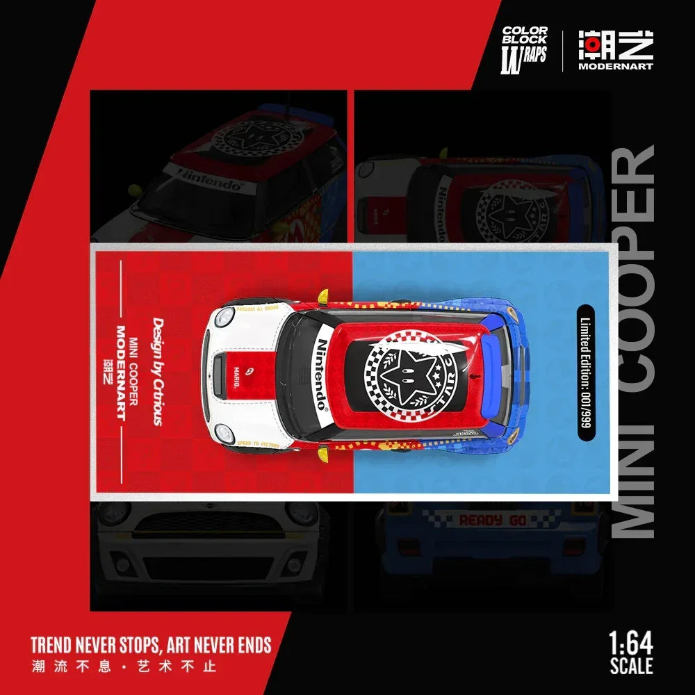 Premium scale diecast model car – *PRE-ORDER* MD-BMW MINI-Mario-Regular Edition, 1:64 Scale Collectible