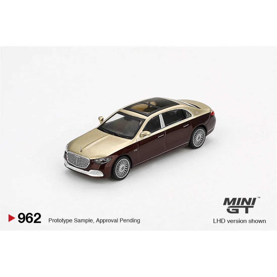 Mercedes-Maybach S 680 Gold / Dark Red Metallic, 1:64 Scale