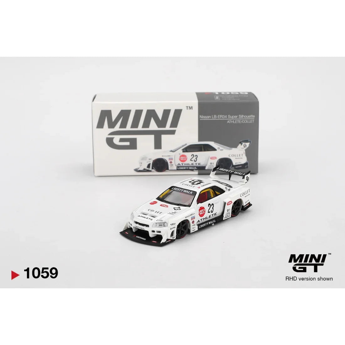 Nissan LB-ER34 Super Silhouette ATHLETE/COLLET, 1:64 Scale