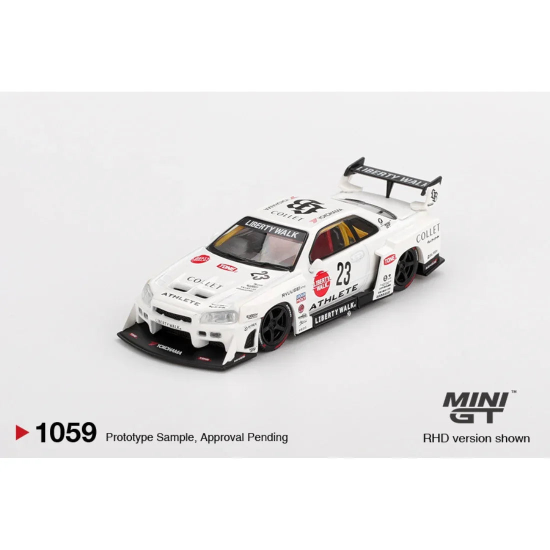 Nissan LB-ER34 Super Silhouette ATHLETE/COLLET, 1:64 Scale