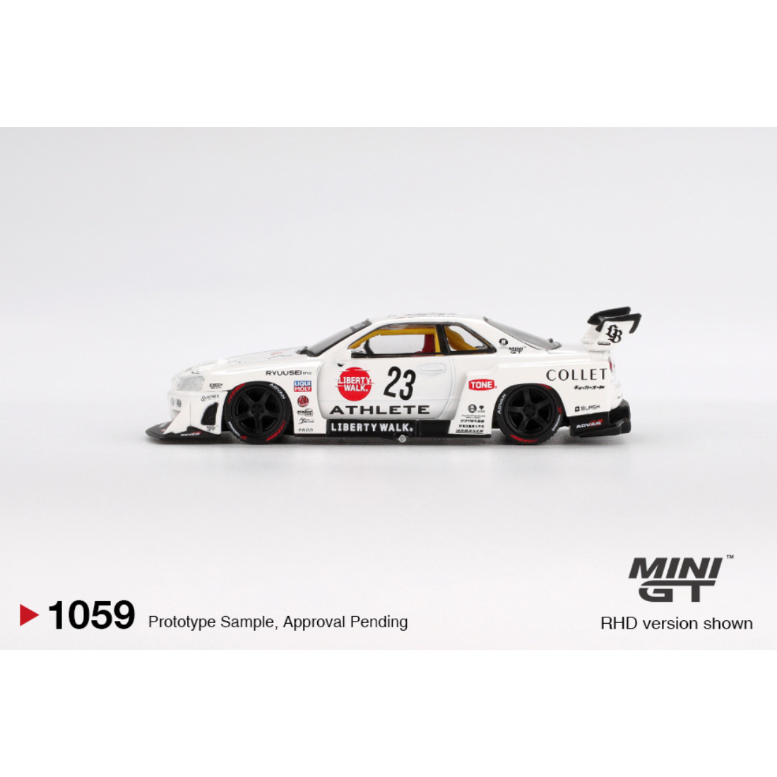 Nissan LB-ER34 Super Silhouette ATHLETE/COLLET, 1:64 Scale