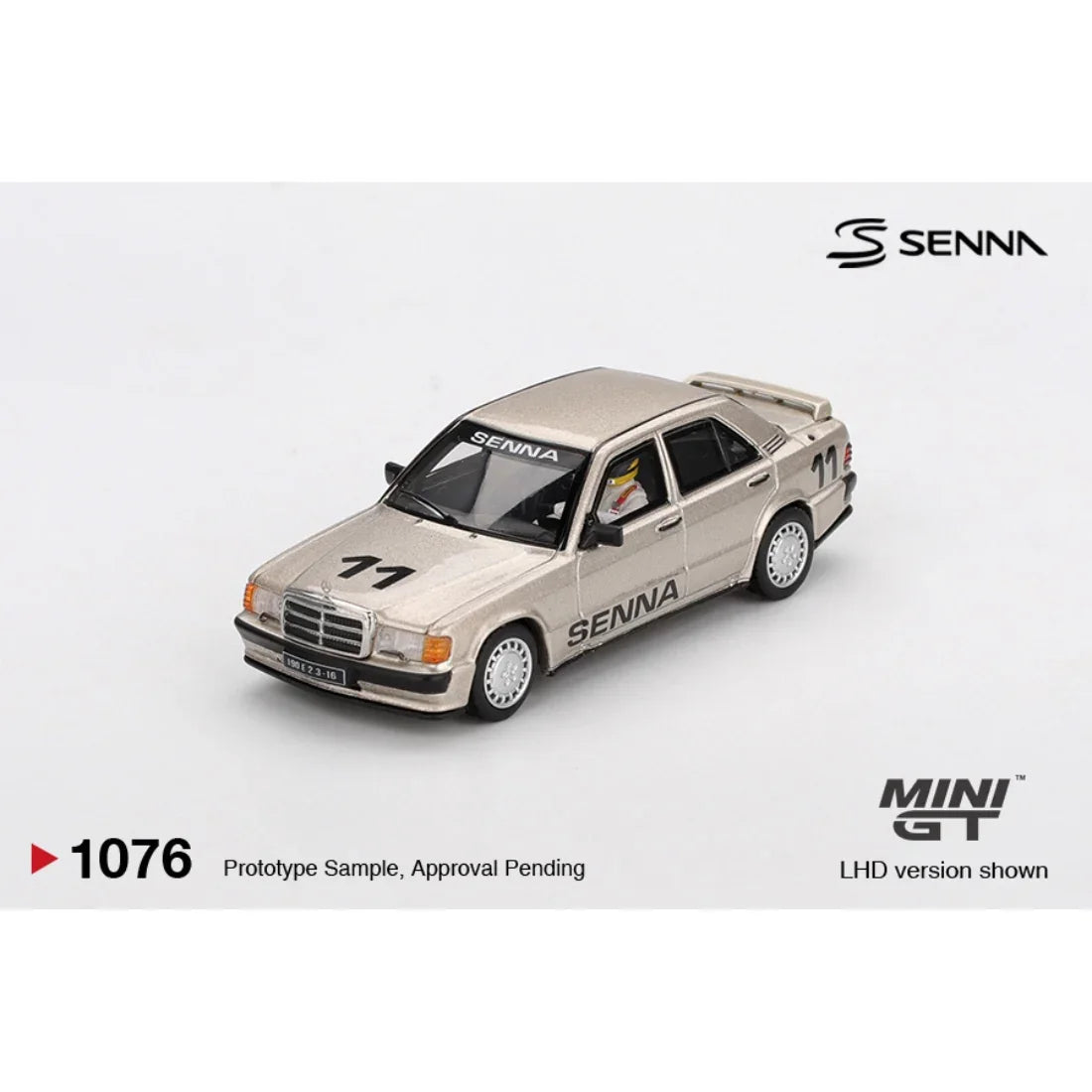 Mercedes-Benz 190 E 2.3-16 #11 Ayrton Senna 1984 Nürburgring Race of Champions w/ Figure , 1:64 Scale