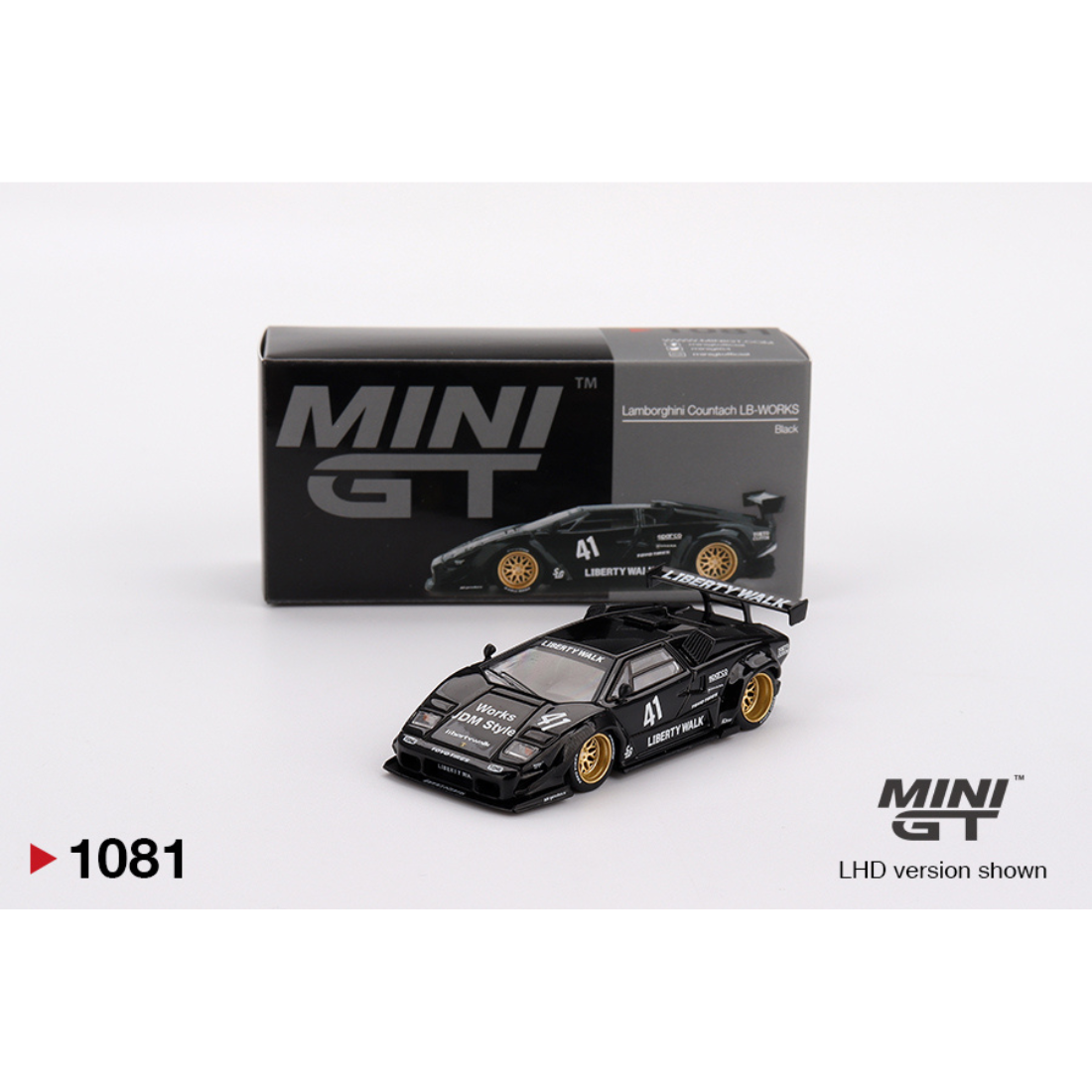 Lamborghini Countach LB-WORKS, 1:64 Scale (Black)