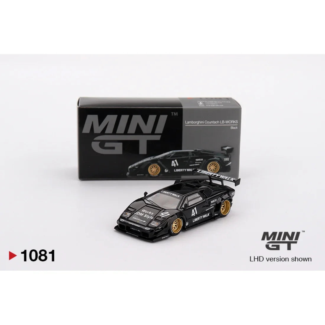 Lamborghini Countach LB-WORKS, 1:64 Scale (Black)