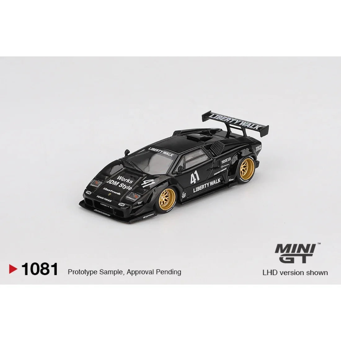 Lamborghini Countach LB-WORKS, 1:64 Scale (Black)