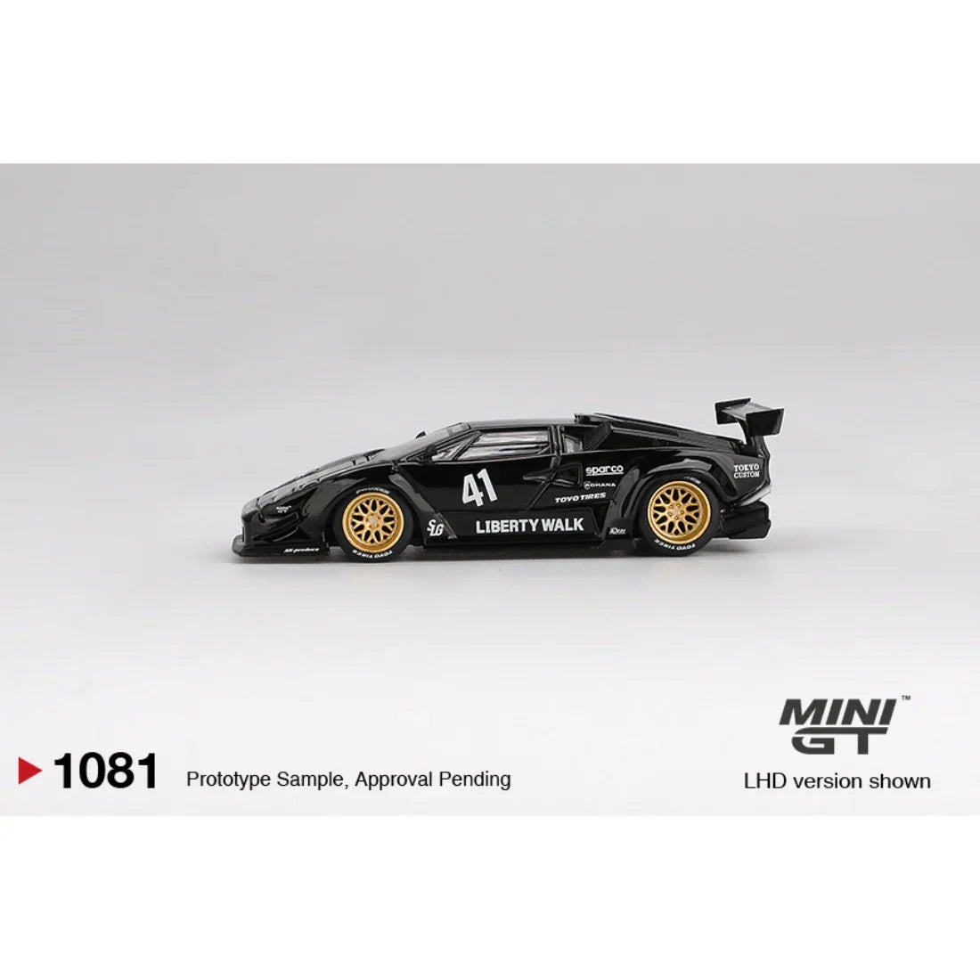Lamborghini Countach LB-WORKS, 1:64 Scale (Black)