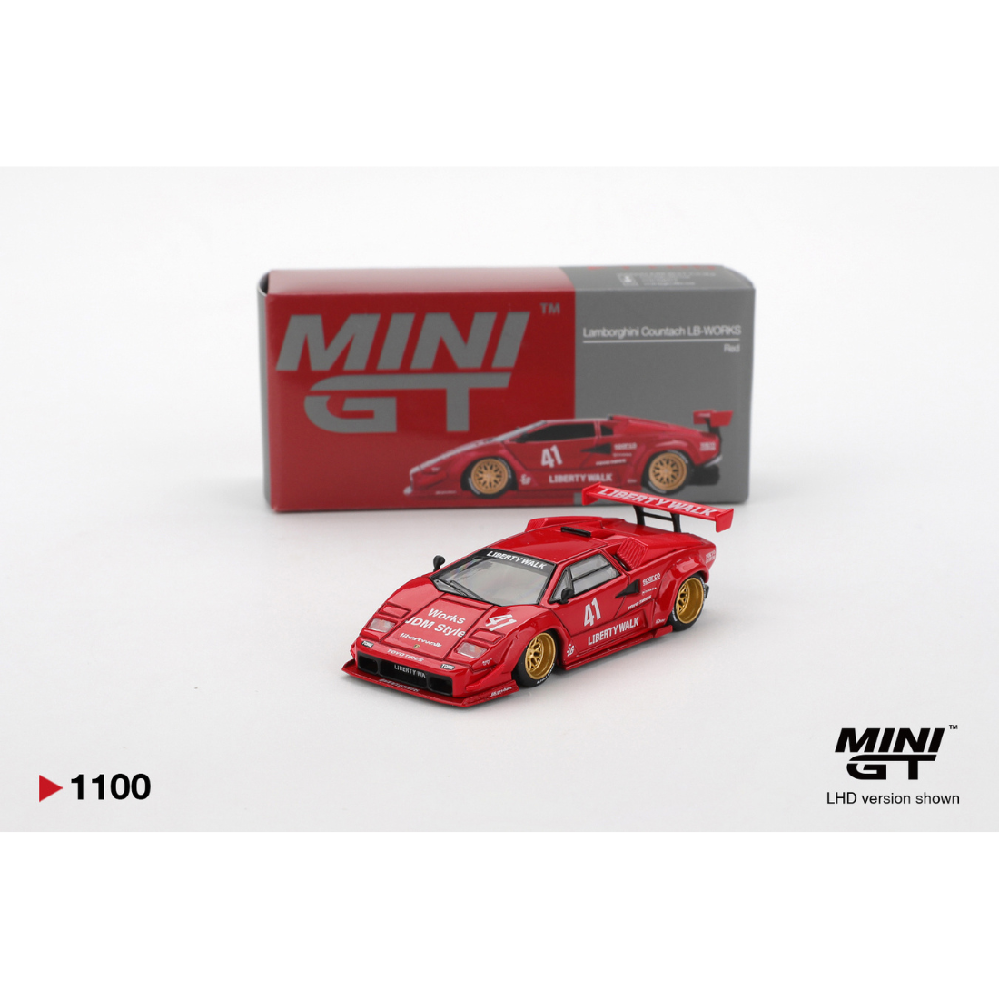 Lamborghini Countach LB-WORKS, 1:64 Scale (Red)