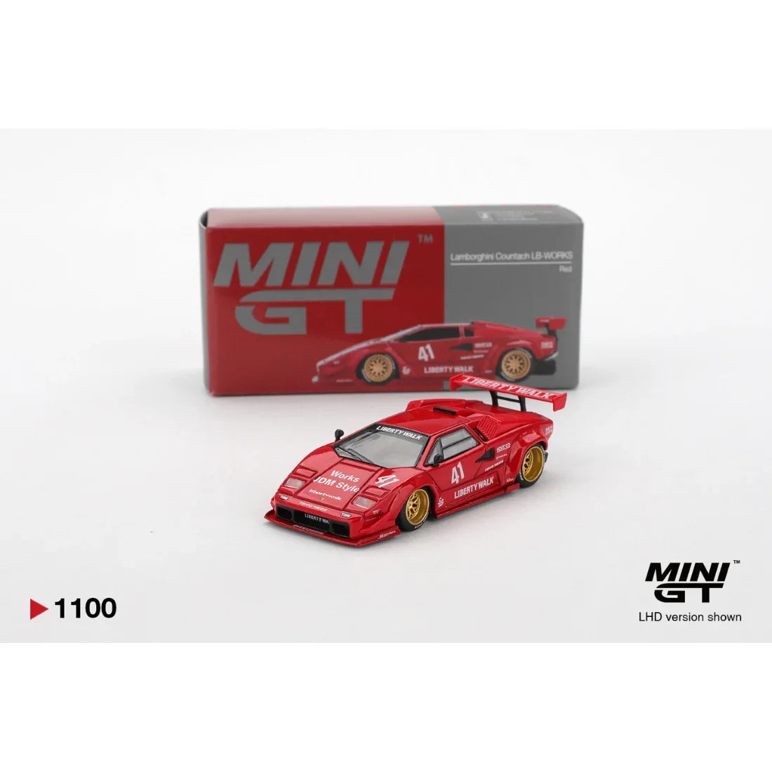 Lamborghini Countach LB-WORKS, 1:64 Scale (Red)