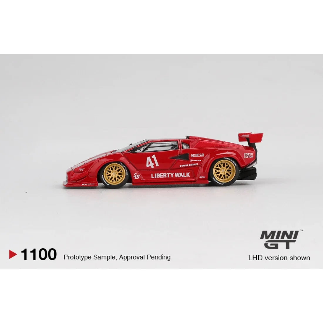 Lamborghini Countach LB-WORKS, 1:64 Scale (Red)