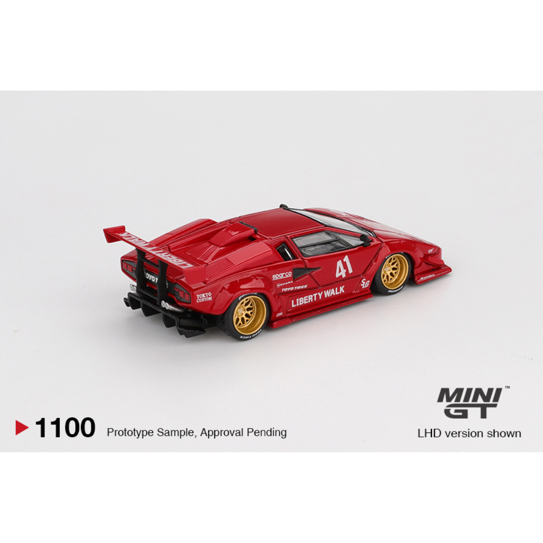 Lamborghini Countach LB-WORKS, 1:64 Scale (Red)