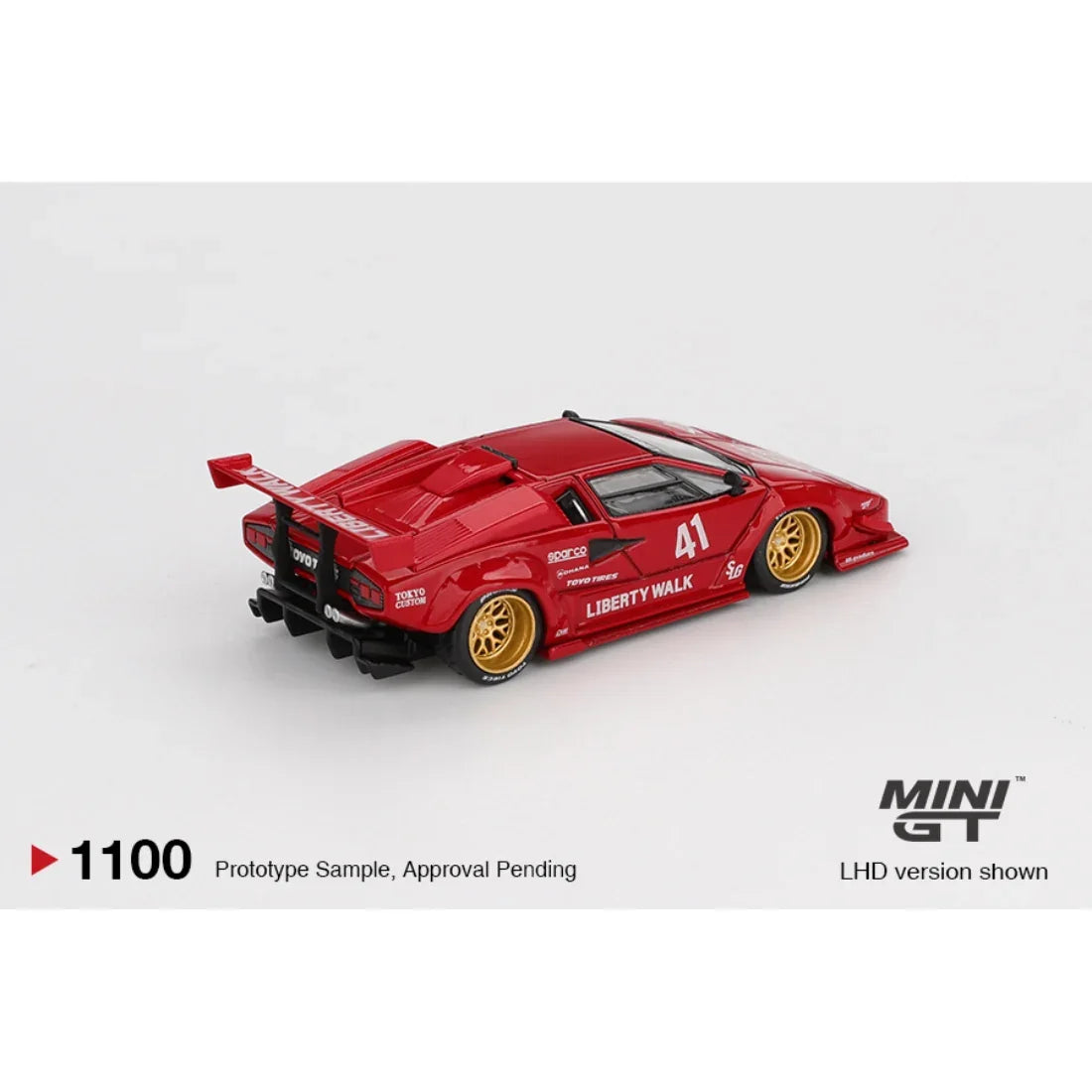 Lamborghini Countach LB-WORKS, 1:64 Scale (Red)