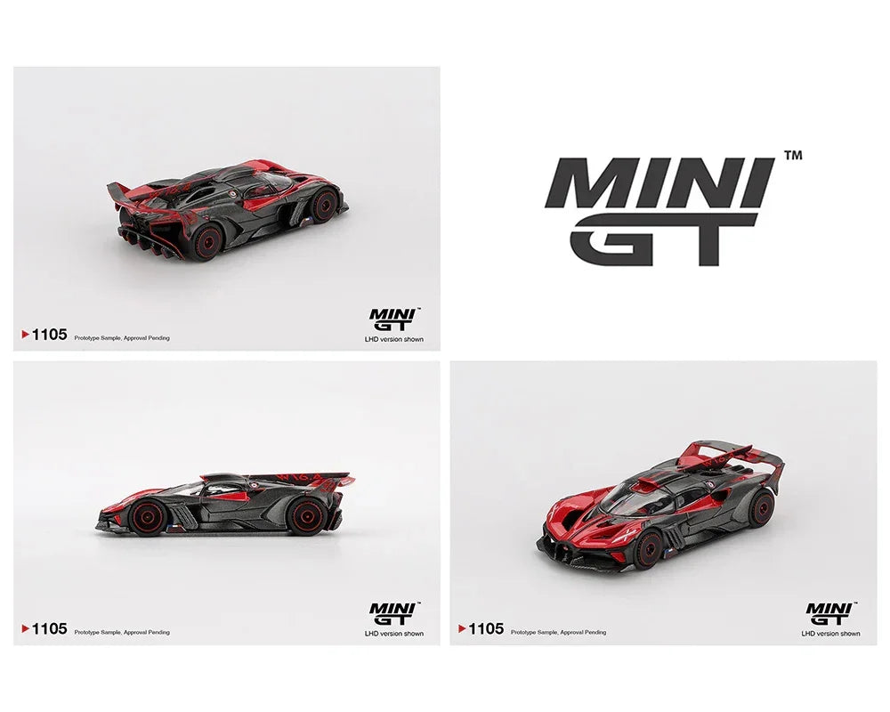Premium scale diecast model car – Bugatti Bolide, 1:64 Scale (Red) Collectible