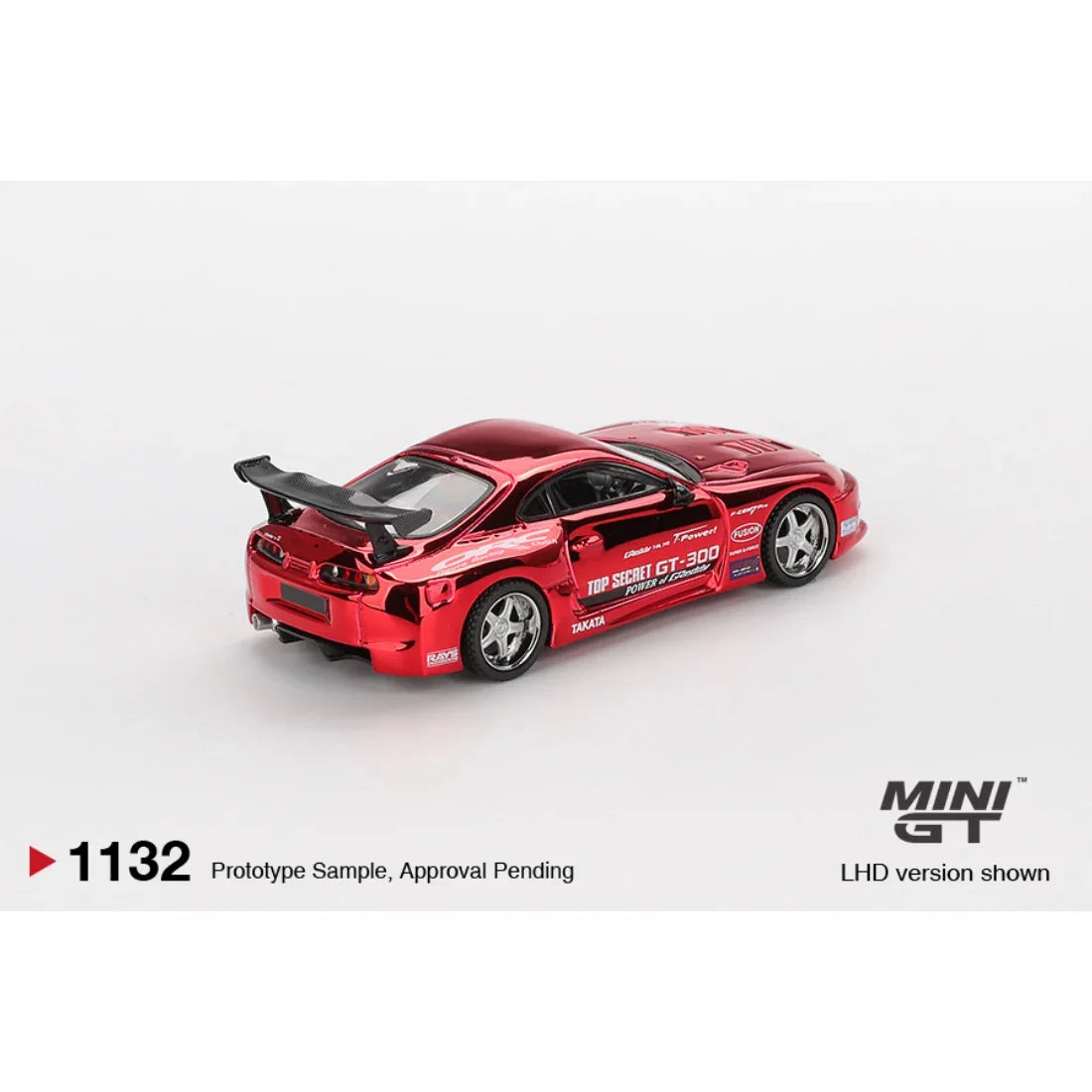 Toyota Supra (A80) Top Secret GT-300 Top Secret , 1:64 Scale (Red Chrome)