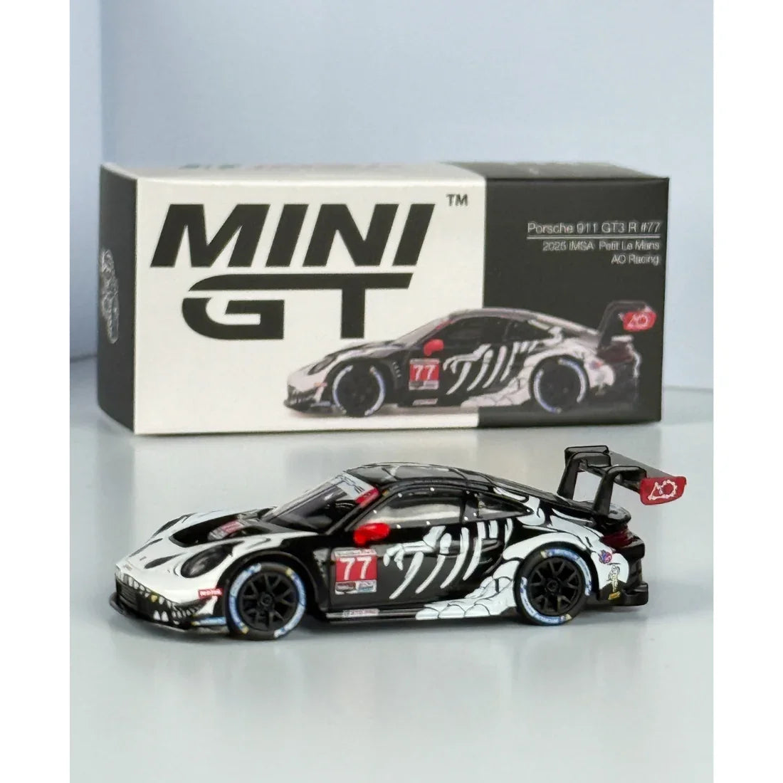Porsche 911 GT3 R #77 AO Racing 2025 IMSA Petit Le Mans, 1:64 Scale