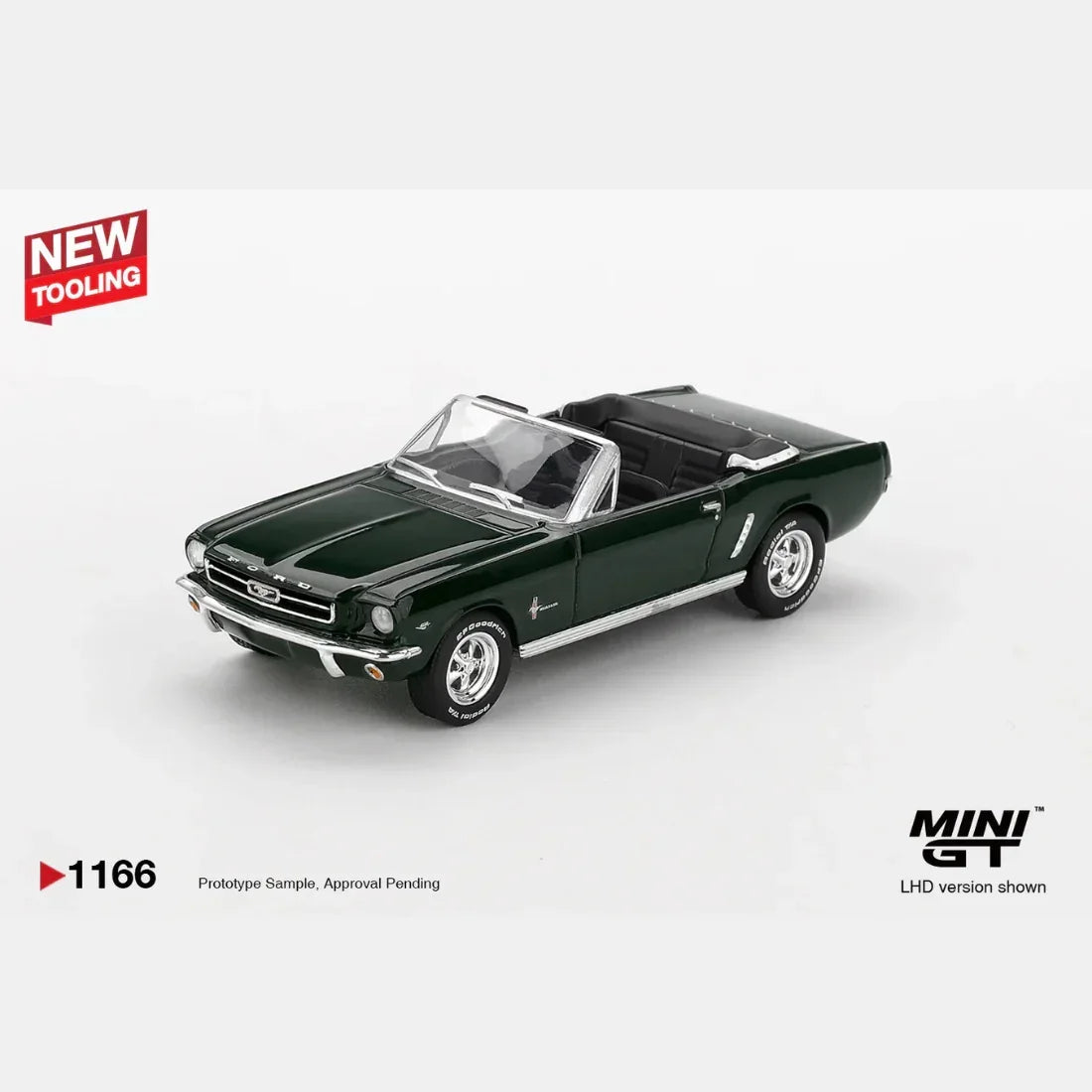 Premium scale diecast model car – Ford Mustang Convertaible 1964, 1:64 Scale (Highland Green) Collectible