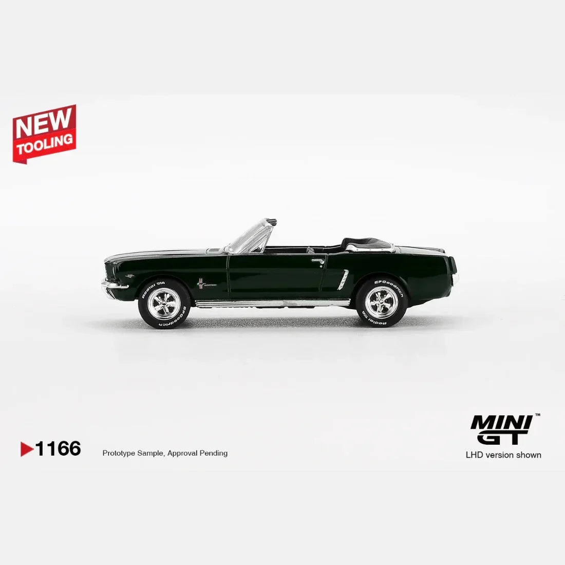 Premium scale diecast model car – Ford Mustang Convertaible 1964, 1:64 Scale (Highland Green) Collectible