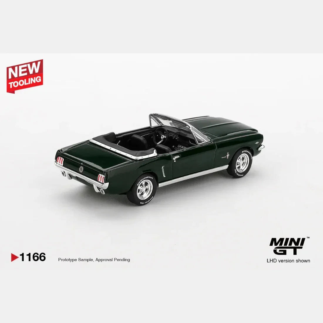 Premium scale diecast model car – Ford Mustang Convertaible 1964, 1:64 Scale (Highland Green) Collectible