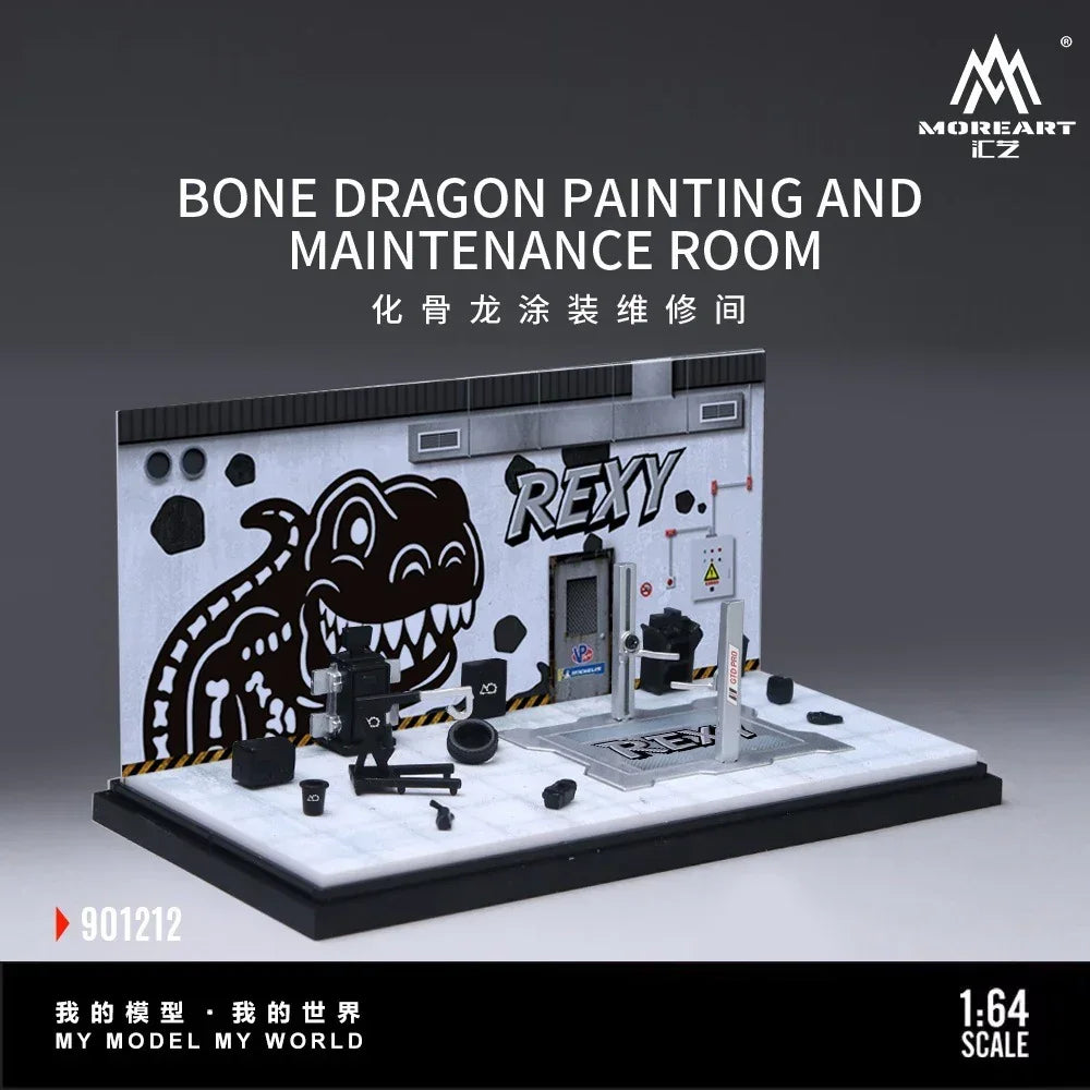 Premium scale diecast model car – *PRE-ORDER* Bone Dragon Painting Maintenance Room Diorama, 1:64 Scale Collectible