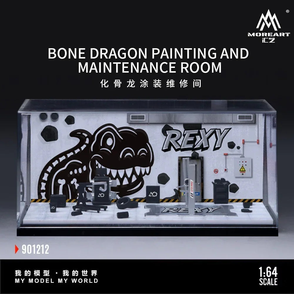 Premium scale diecast model car – *PRE-ORDER* Bone Dragon Painting Maintenance Room Diorama, 1:64 Scale Collectible