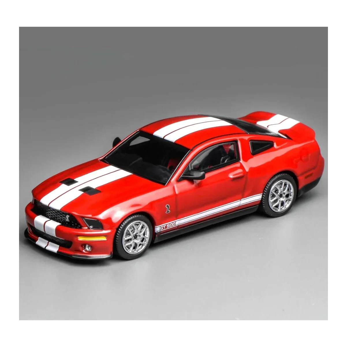 Premium scale diecast model car – Ford Mustang Shelby GT500 2007, 1:64 Scale (Red) Collectible